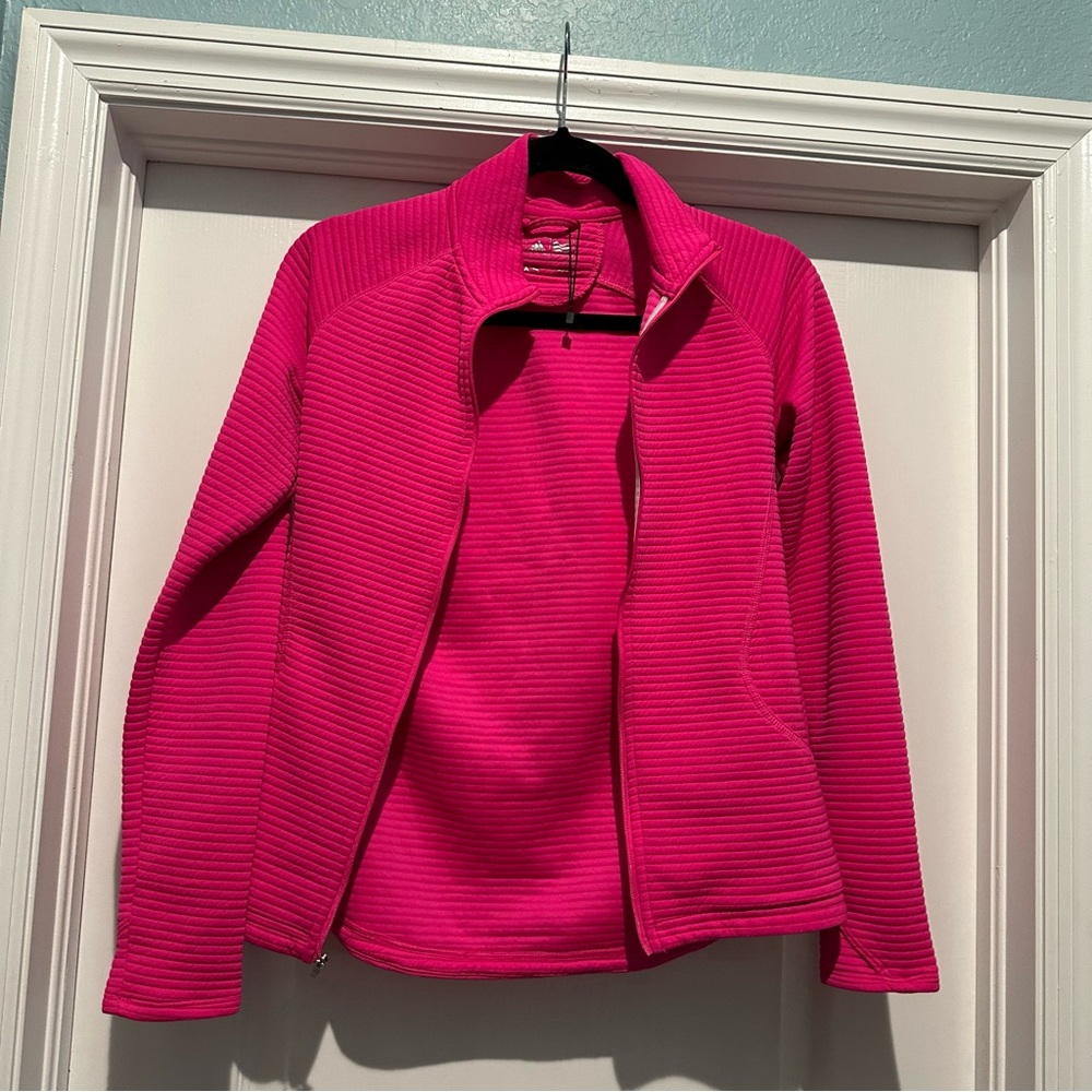 Adidas Pink Quilted zip up jacket NWOT